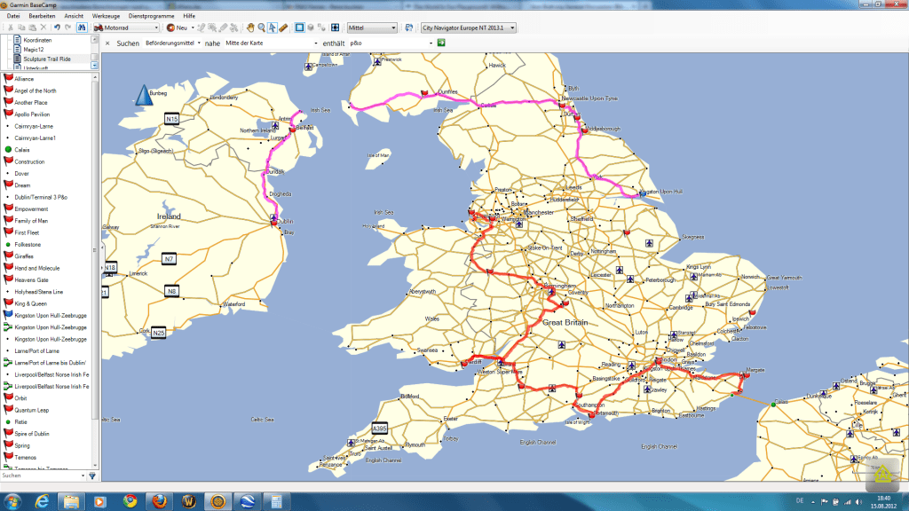 Sculpture trail 2012 Planned trip picking most of the Sculpture Trial points