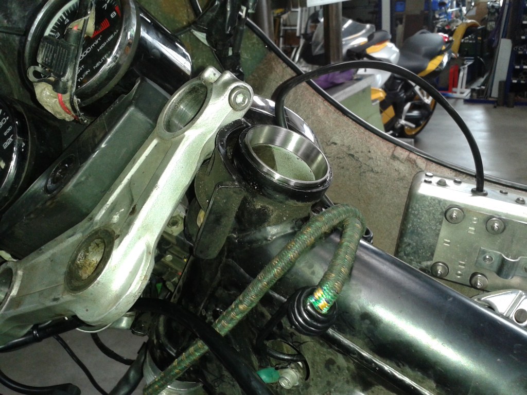 The new bearing seat.