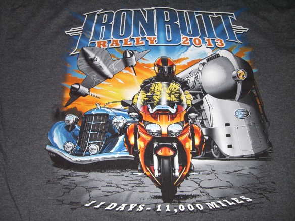 Many people think that the poster shows the (still unknown) motto of the rally: planes, trains and cars.