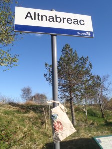 6:29 p.m. Altnabreac railway station. 10 miles of off-track passed, 10 more miles to go.