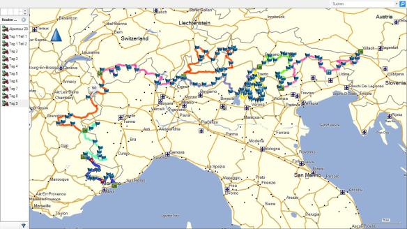 The plan of the XBR-Alpentour 2014