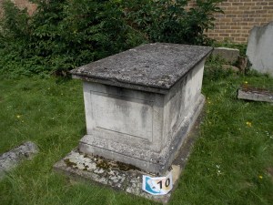 Edmond Halley's grave. Very tricky to find.