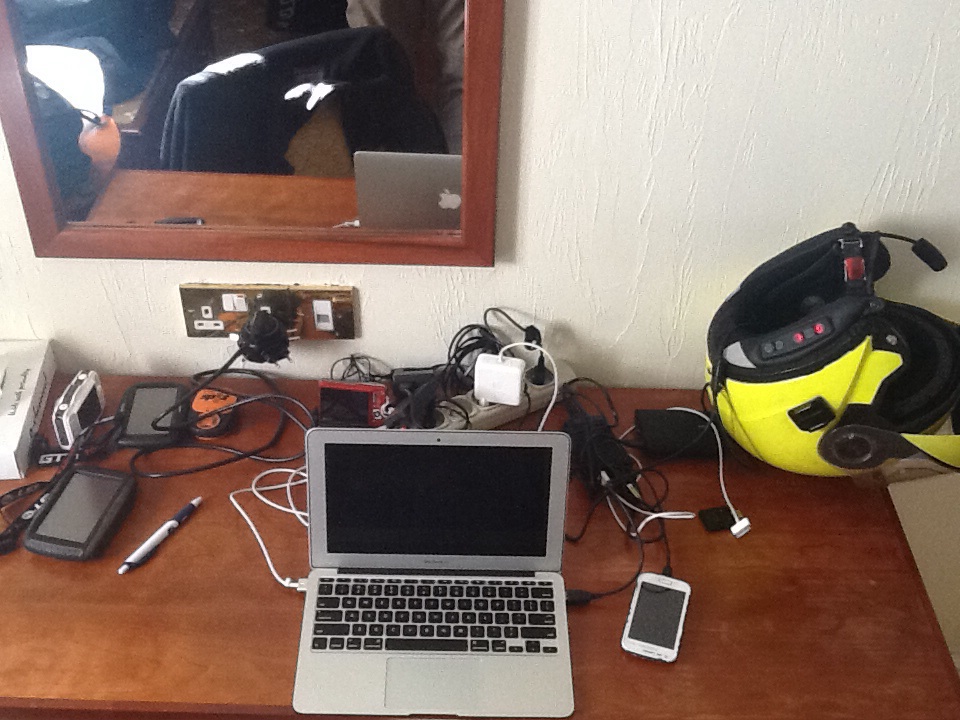 Preparing (charging) all the electrical devices...